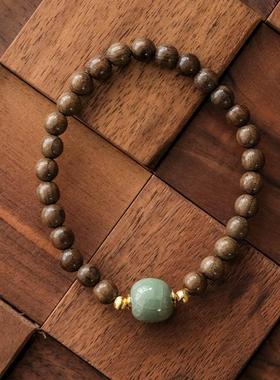 金丝楠木汝瓷手串项链