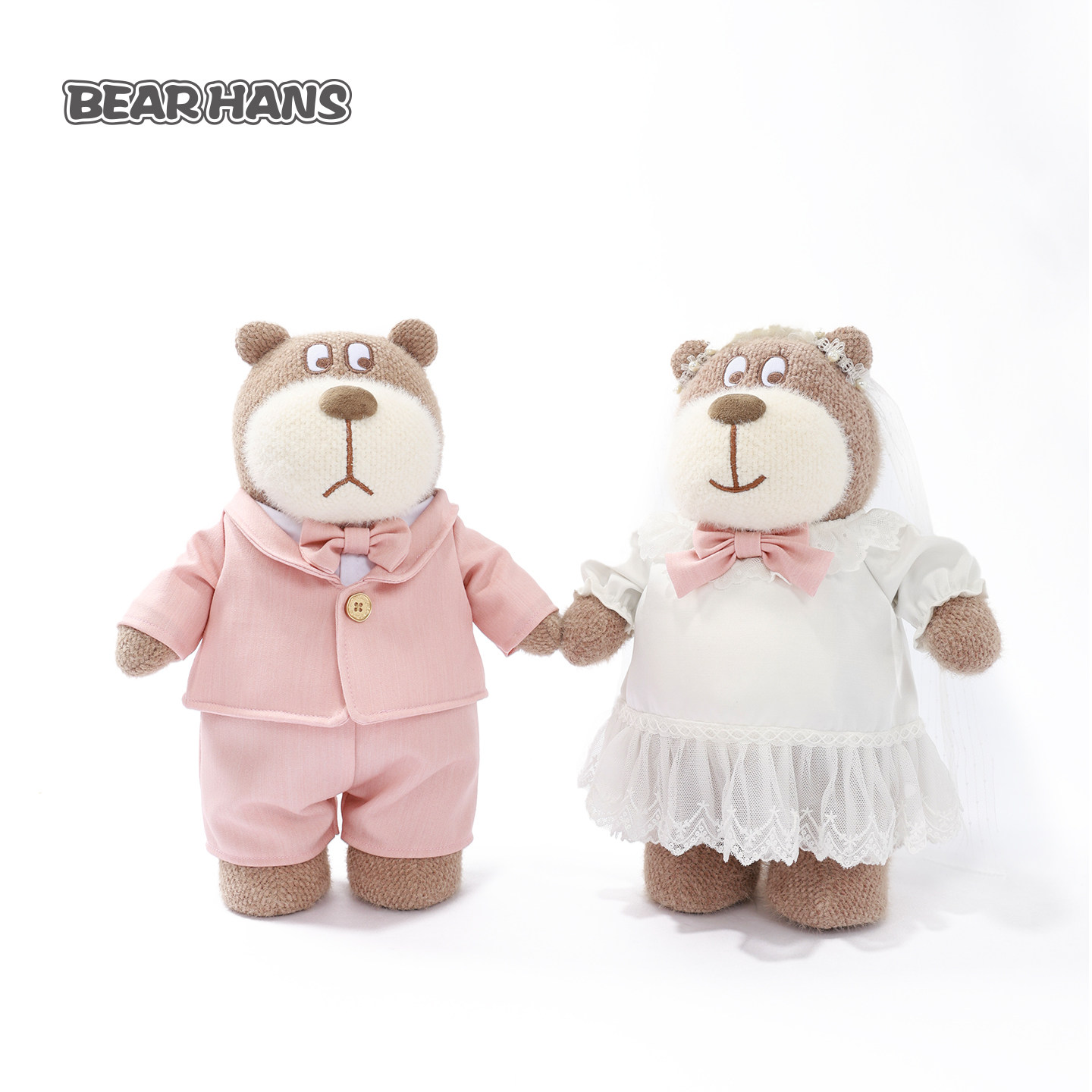 小熊汉斯BEARHANS黛丝新娘毛绒玩偶陪伴公仔婚纱压床娃娃结婚礼物