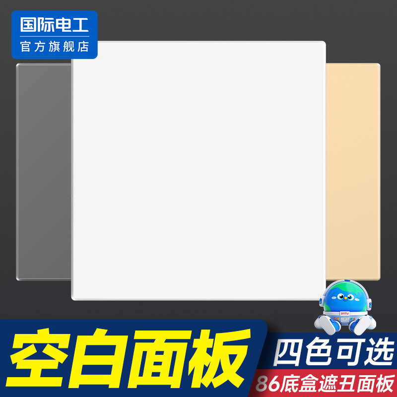 国际电工空白面板家用填空装饰