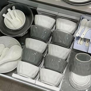 家用轻奢风厨具盘子碗全套高级感锅碗瓢盆 手捏釉下彩碗碟餐具套装