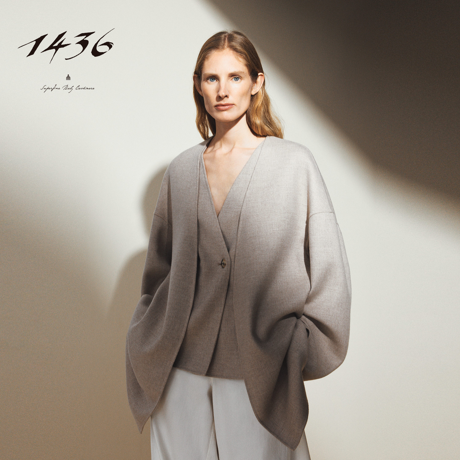 1436新年生肖系列2026春夏羊绒双面呢茧形松弛感女士短款羊绒大衣