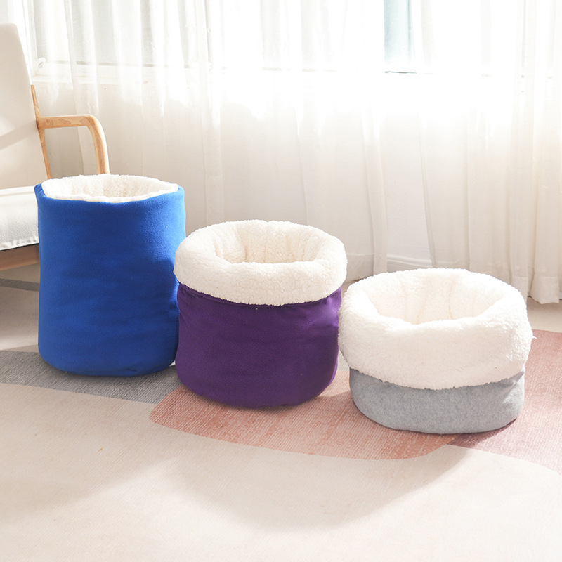 猫窝冬季保暖猫床猫睡袋大桶猫咪窝四季通用狗窝半封闭式宠物用品