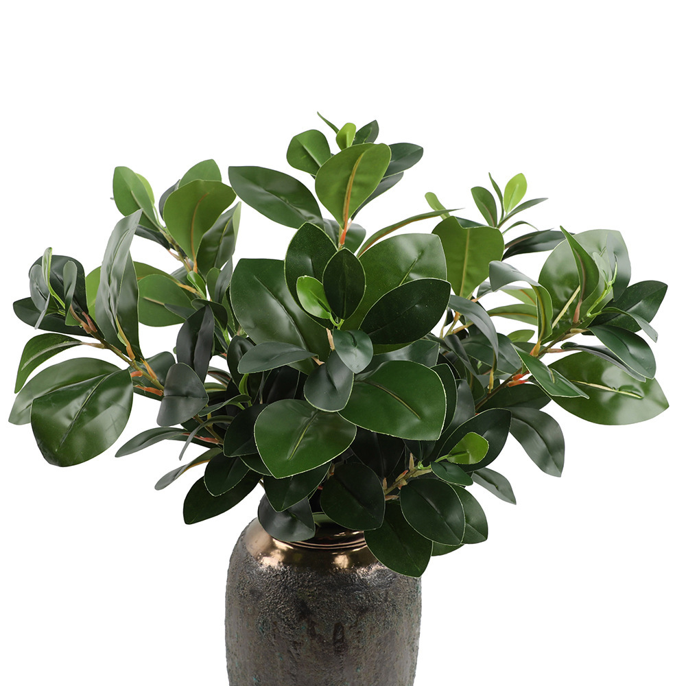 仿真绿植单支豆瓣叶仿真花家居酒店装饰软装小园林造景工程配材批