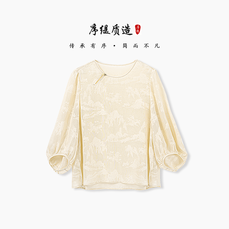 中式女装三经绞罗非遗桑蚕丝上衣