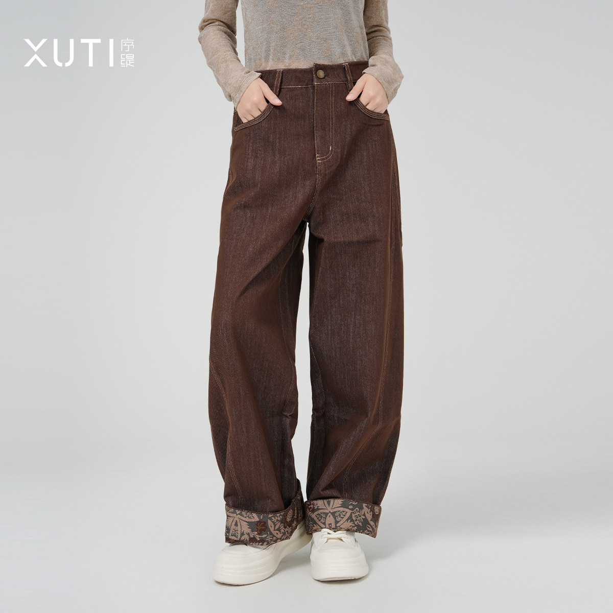 秋季新款直筒牛仔裤女香蕉裤裤子