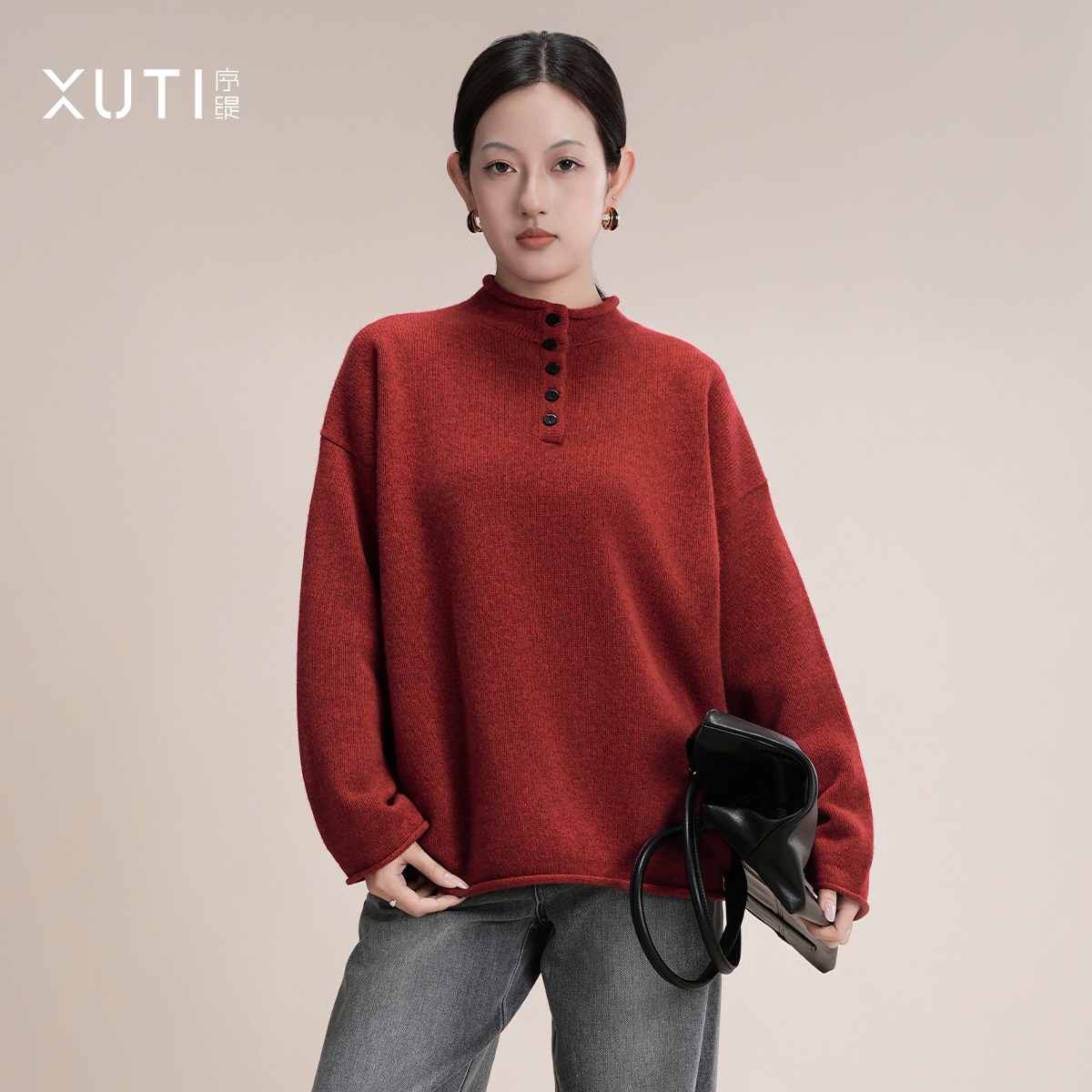 山羊绒软糯毛衣女秋冬针织上衣
