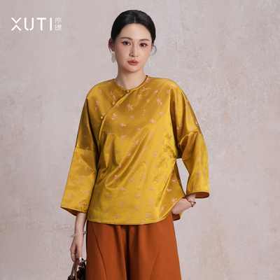 新中式桑蚕丝盘扣上衣女2026春季