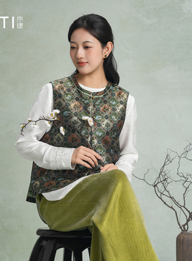 序缇质造100%桑蚕丝 新中式盘扣马甲女2026早春新款H339-28365