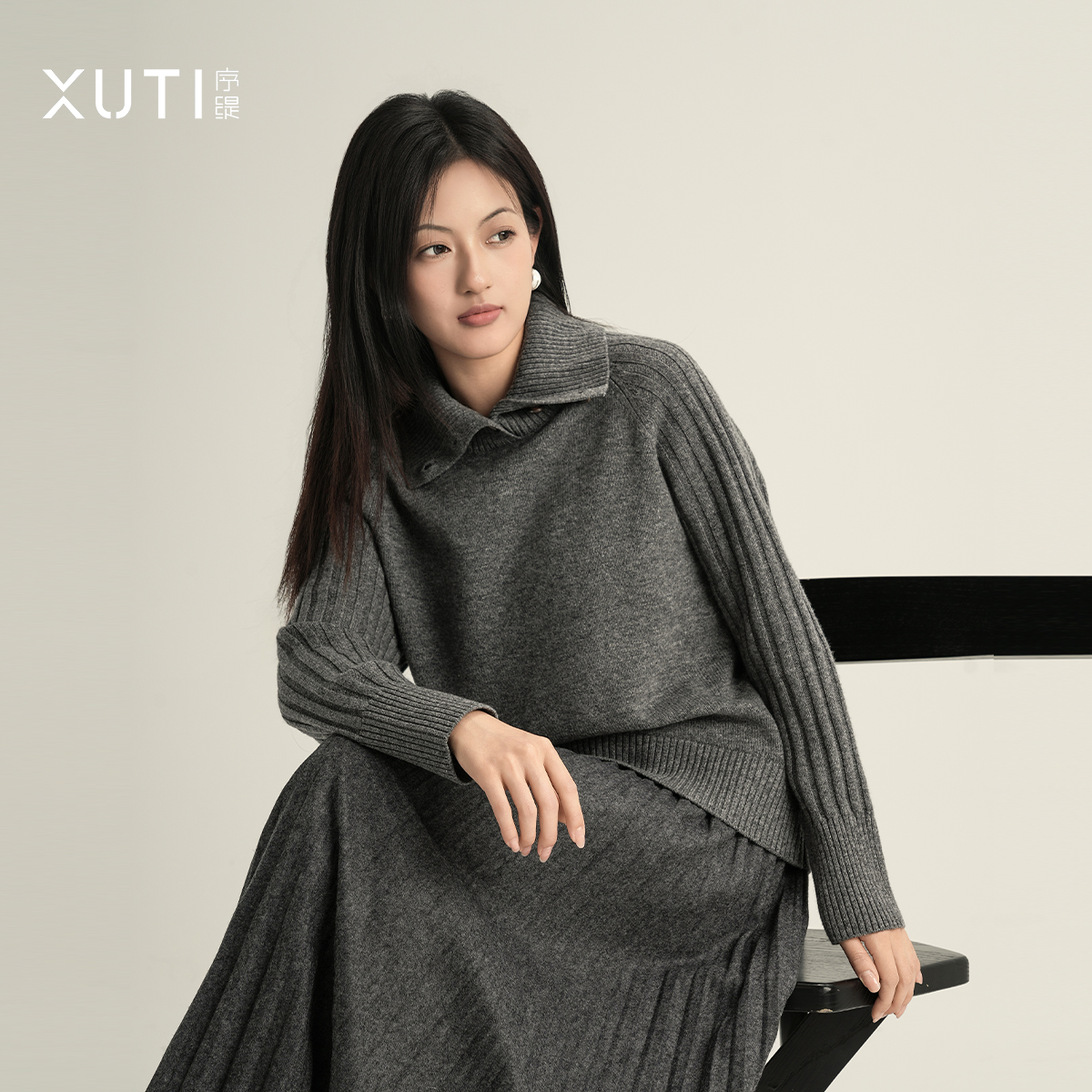 100%绵羊毛高级针织打底衫女冬