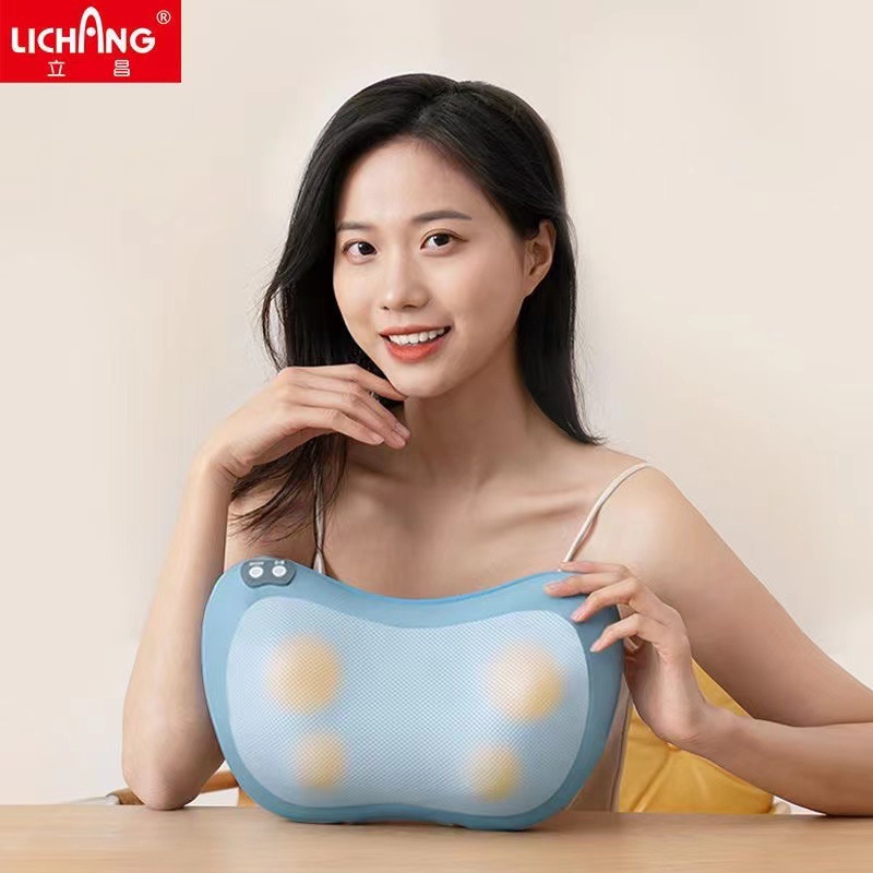 立昌颈椎按摩器仪肩颈部腰部背部多功能全身按摩枕车载家用靠垫枕