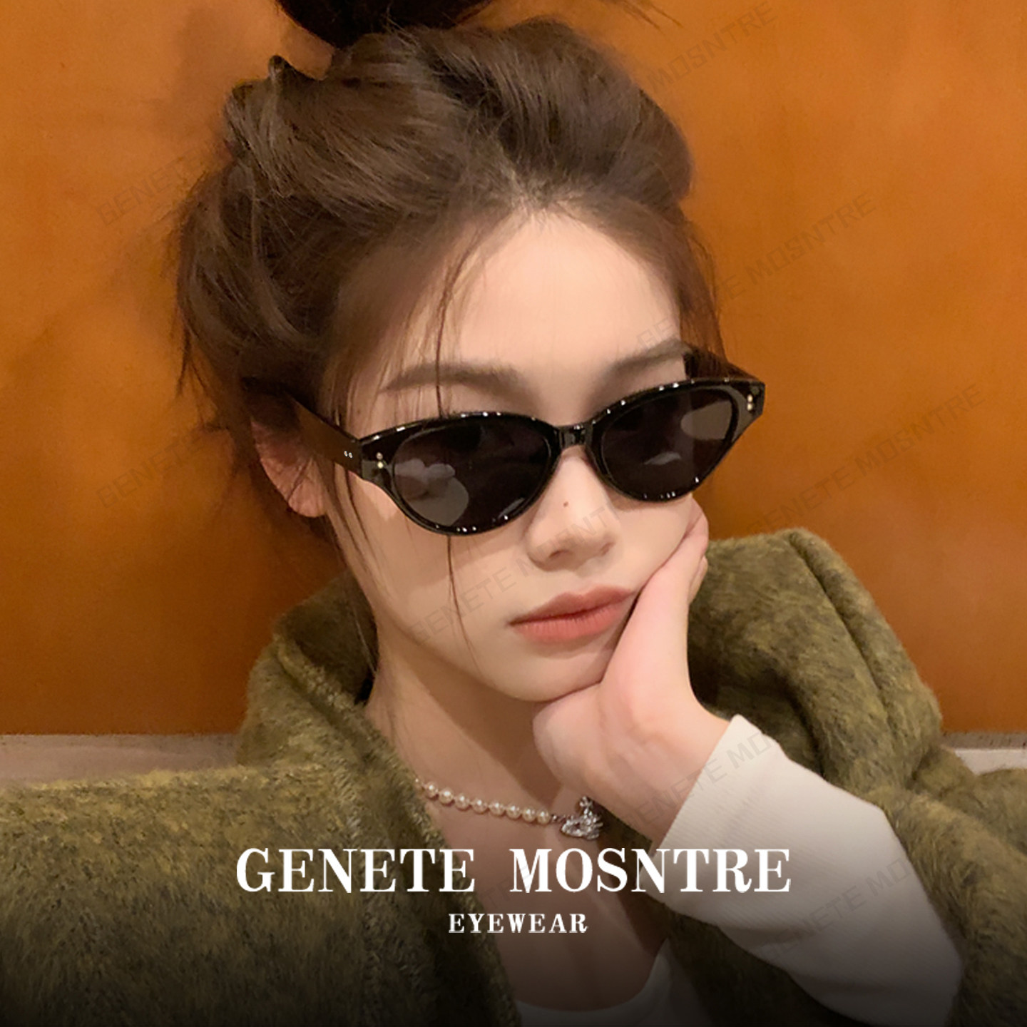 猫眼太阳墨镜女款2025新款高级感偏光开车防紫外线近视可配带度数