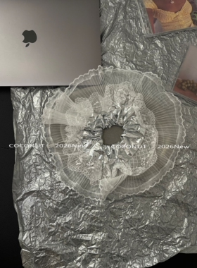 COCONUT 甜酷辣妹发圈～东大门新款超大号蕾丝花边芭蕾风法式发圈