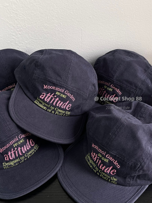 Coconut 超绝配色～韩国小众设计字母刺绣软顶平檐美式复古鸭舌帽