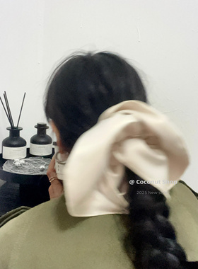 Coconut 超大号仙女～简约高级感缎面纯色大肠发圈百搭丸子头头花