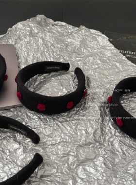 COCONUT 精致感拉满～高品质法式复古玫瑰发箍小众港风头箍发饰新