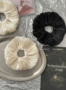 COCONUT 法式氛围感褶皱大肠发圈高级感温柔优雅气质头绳发饰头饰