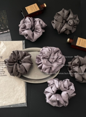 COCONUT 高品质双层充棉蓬蓬缎面大肠发圈法式甜美丸子头马尾发饰