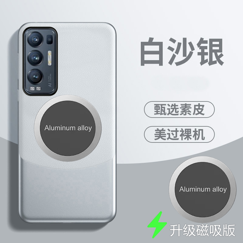 Reno5Pro+手机壳拼色素皮套新款