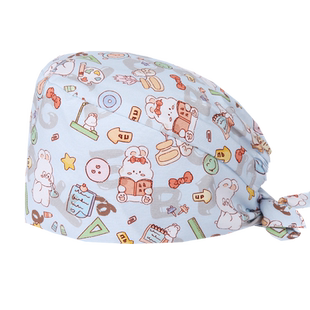 医舒手术帽女纯棉手术室专用帽护士小花帽口腔医师医护工作帽透气