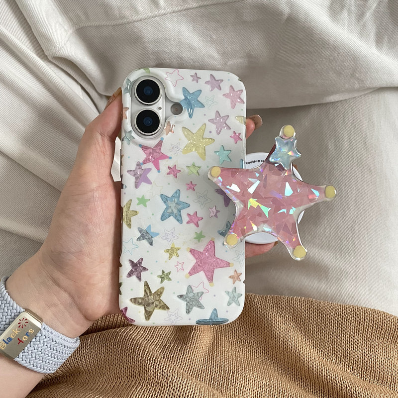 锡箔闪彩星星适用苹果iphone17promax手机壳16/15