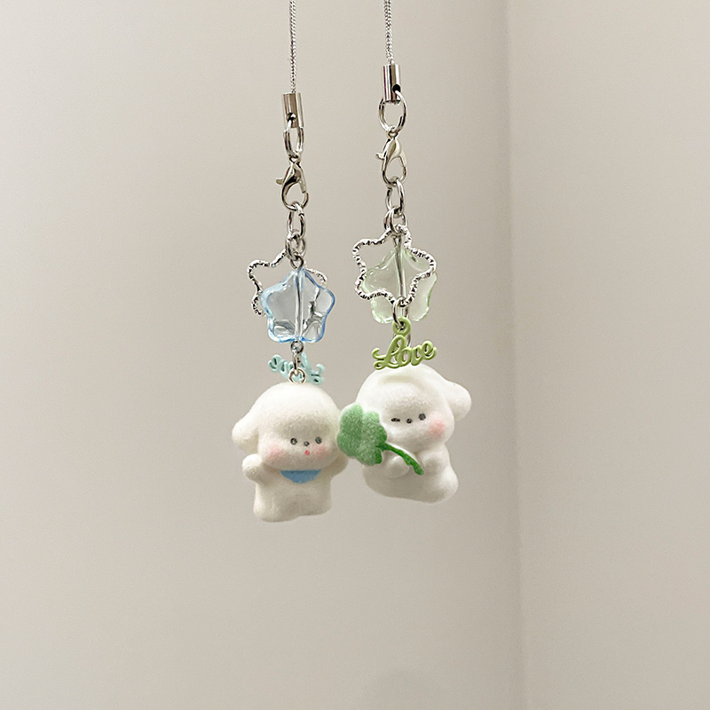 【同品类已售1W+单】 植绒腮红小狗挂件新款礼物配饰挂饰闺蜜饰品包包钥匙扣垫片挂绳小东西