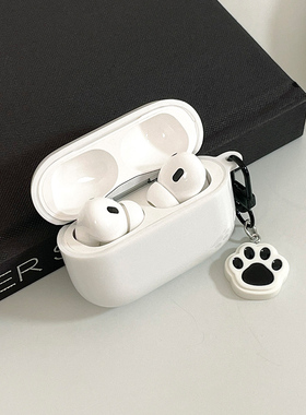 ins风果冻白/白色黑熊适用苹果AIRPODSPRO2二代蓝牙3代IPHONE无线耳机壳第二第三代保护套三代耳机盒创意软壳