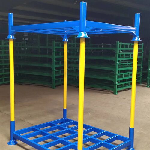 供应冷库专用插管堆垛架浙江巧固架温州堆垛货架T仓储设备折叠料