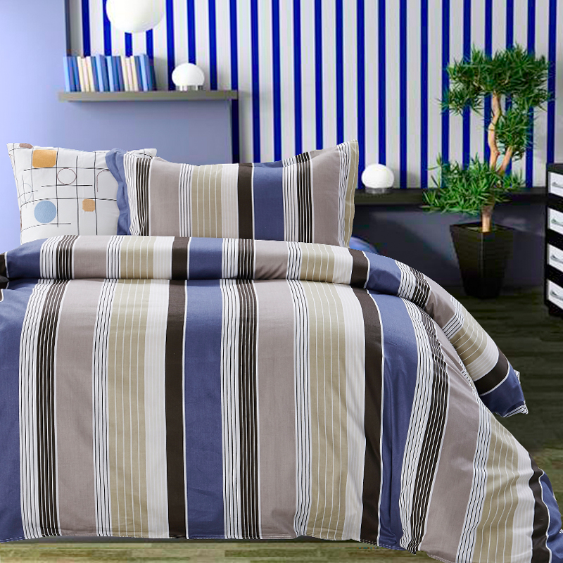 全棉三件套e大中学生宿舍单人男生简约纯棉被套1.2米床上用品套件