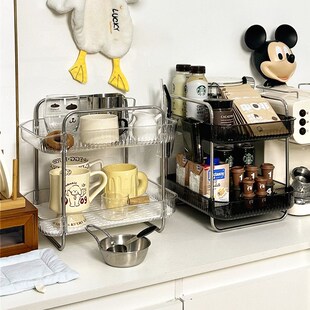 沥水防尘餐边柜i咖啡角置物架杯子收纳架子杯架水杯收纳架杯架子