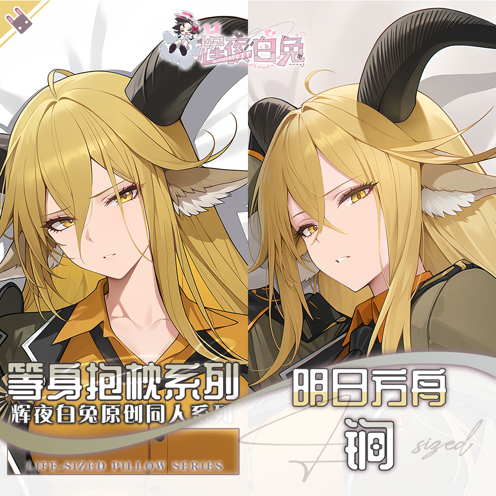 辉夜白兔原创锏明日方舟二次元游戏周边等身抱枕套