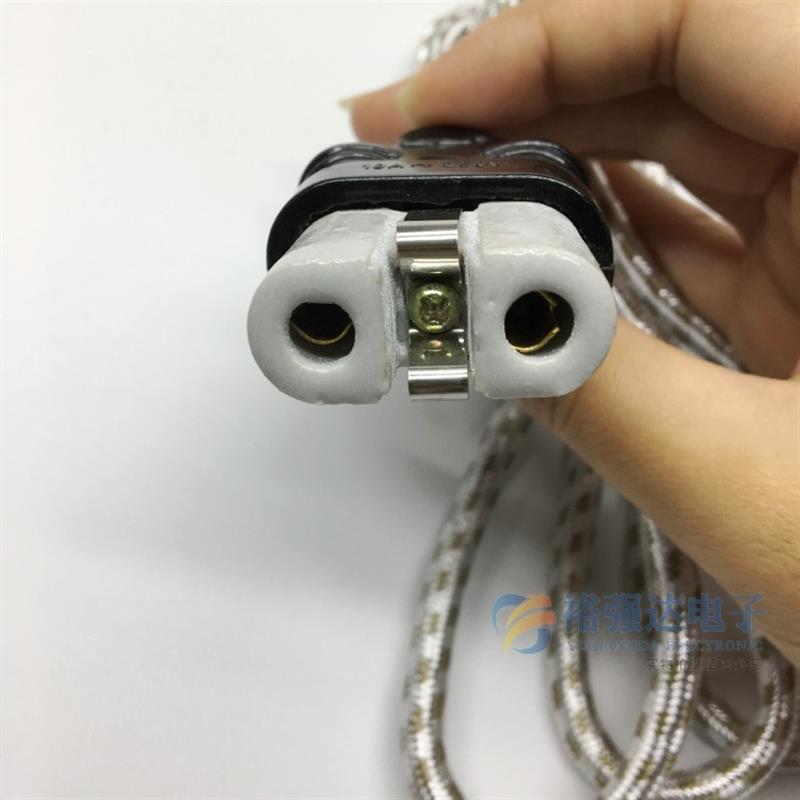 老式二孔电茶壶电熨斗烫衣服熨斗电炉插头线2孔8字两孔连接电源线