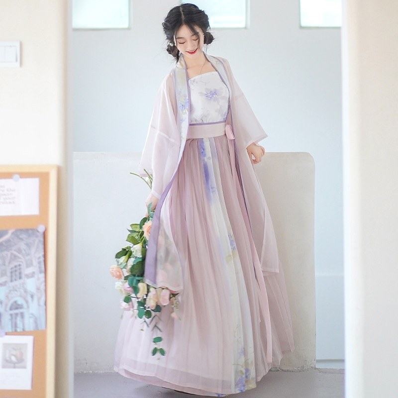 墨子研宋制汉服女长干寺半袖对襟长褙子百褶裙吊带夏季女,女装/女士精品,汉服半身裙,淘宝优惠券,粉丝福利购,淘宝优惠卷