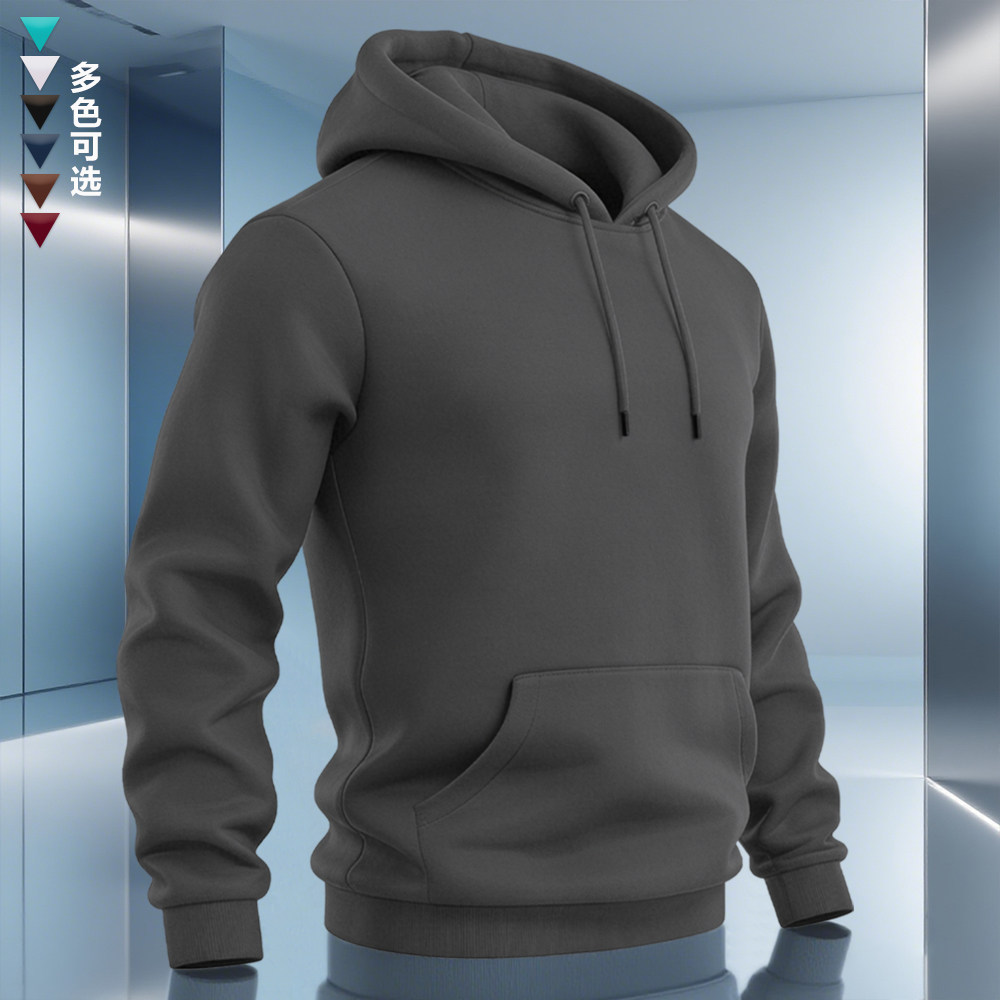 男士美式复古深灰色潮流百搭卫衣