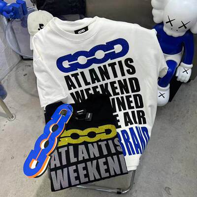 GOOD短袖满印烫钻字母潮牌重磅