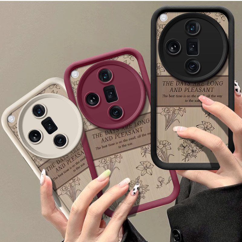 FINDX7硅胶全包防摔手机壳复古