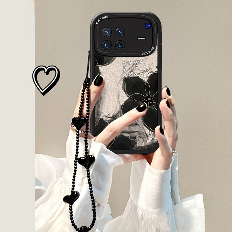 vivoxnote硅胶水墨花手机壳