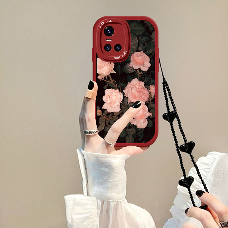 vivos10硅胶玫瑰花手机壳复古
