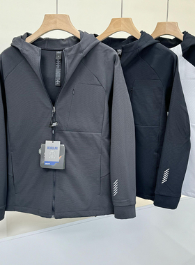肌理透气外贸男士秋冬情侣连帽加绒保暖夹克外套21437