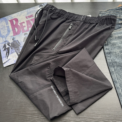 欧美单户外松紧腰外贸秋季男士休闲百搭工装直筒运动长裤S00637