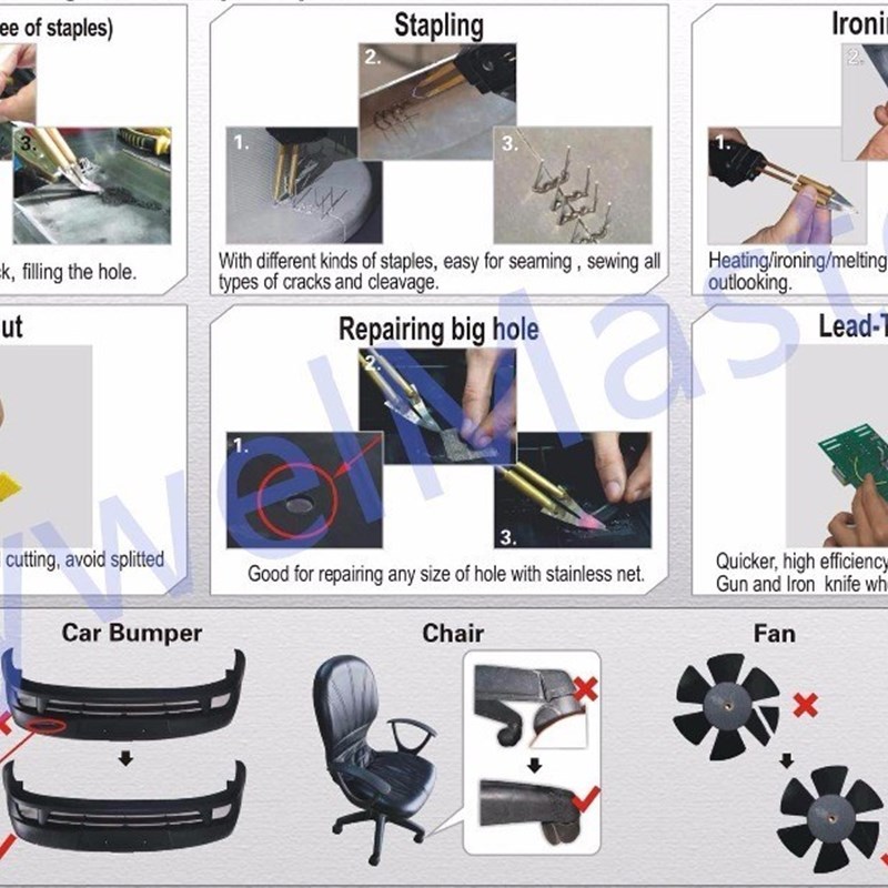 Hot Stapler for Repairing Car Bumper Fender Fairing Welder P