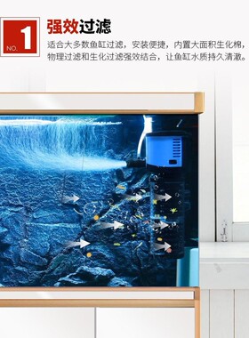 . Fish tank filter air oxygen pump oxygenation soft bubbles