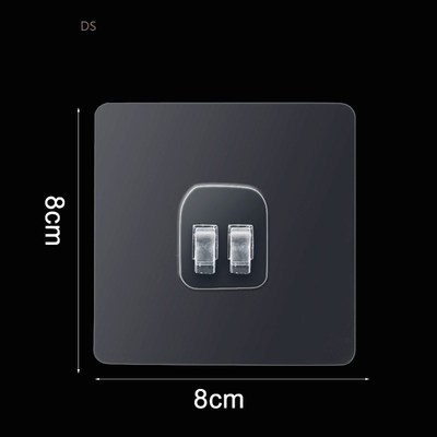 10pcs 8*8cm Plastic Transparent Seamless Adhesive Hook Water