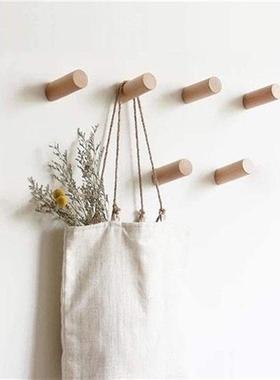 Wall Hooks Rack, Wooden Coat Hooks Wall Mounted, Entryway