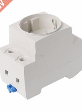 EU Type 35mm DIN Rail Mount AC Power Socket 16A 250V AC Conn