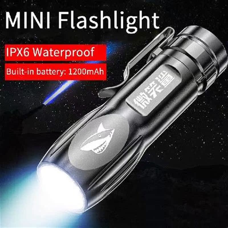 Mini Torch High Power LED Flashlight USB Rechargeable Fixed