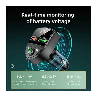 C8 QC 3.0 Bluetooth 5.0 FM Transmitter MP3 Player Car Blueto