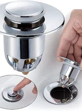 Stainless Steel Bathroom Sink Stopper Pop up Anti Clogging
