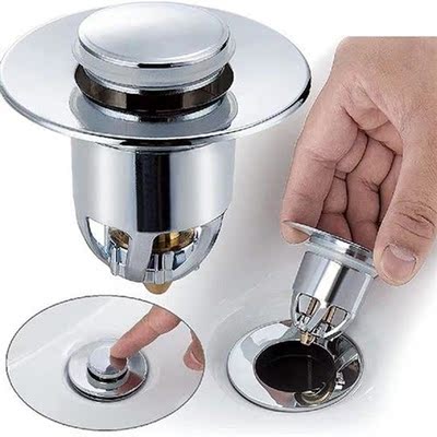 Stainless Steel Bathroom Sink Stopper Pop up Anti Clogging