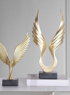 Angel Wing Statue Abstract Resin Eagle Craftwork Sculpture O