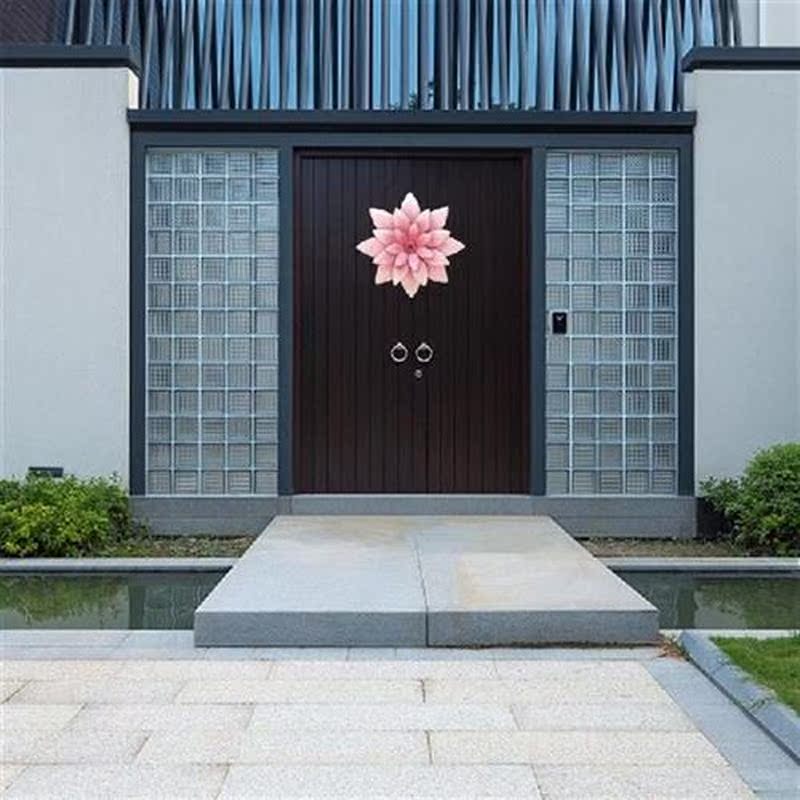 Front Door Metal Flower Wall Art Inspirational Hanging Wall